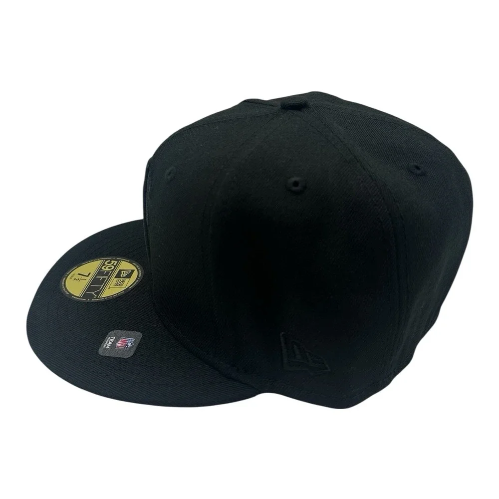New Era 59Fifty Atlanta Falcons Hat Cap 7 1/2 Black Blackout Throwback Fitted‎